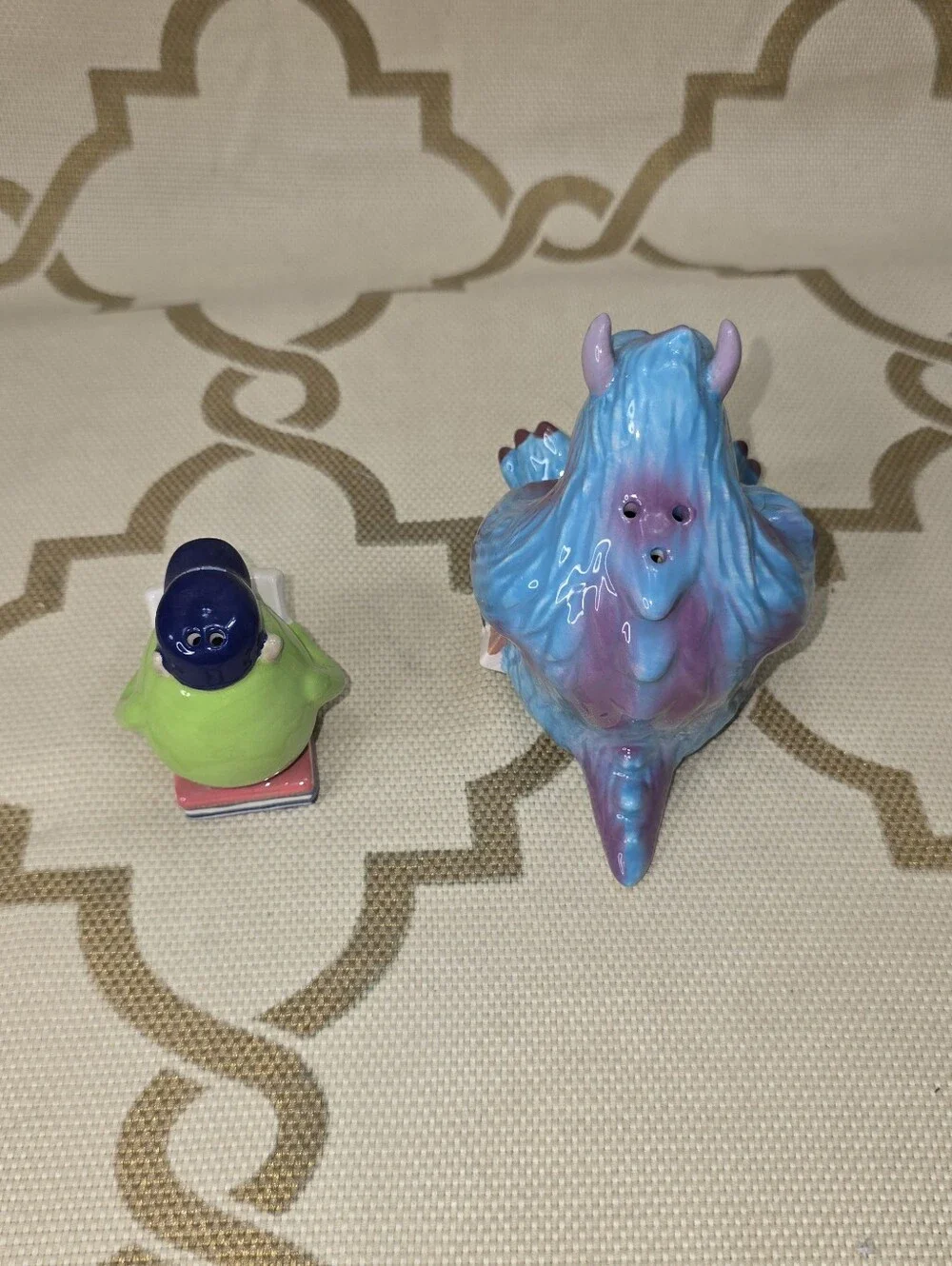 Disney Pixar Monsters Inc - Mike & Sulley Ceramic Salt & Pepper Shakers New